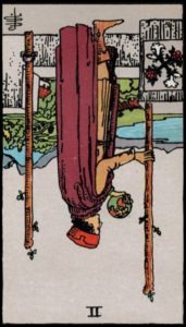 Two of Wands(Reverse)